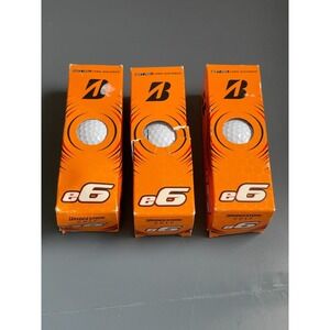 Bridgestone‎ e6 Golf Balls 3 x Pack of 3 New Soft Feel Long Distance White